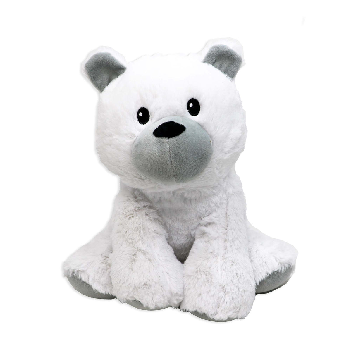12" White Polar Bear Plush Toy – Soft 100% Polyester Stuffed Animal