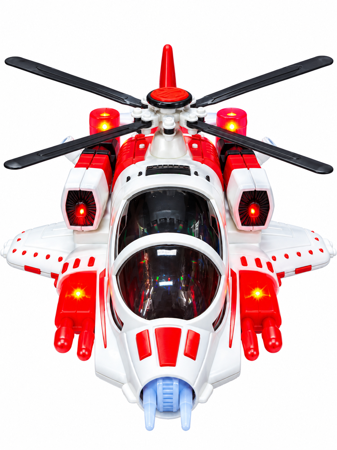 High-Speed Fighter Helicopter Toy – 360° Rotating Electric Helicopter with Lights & Sound 3+