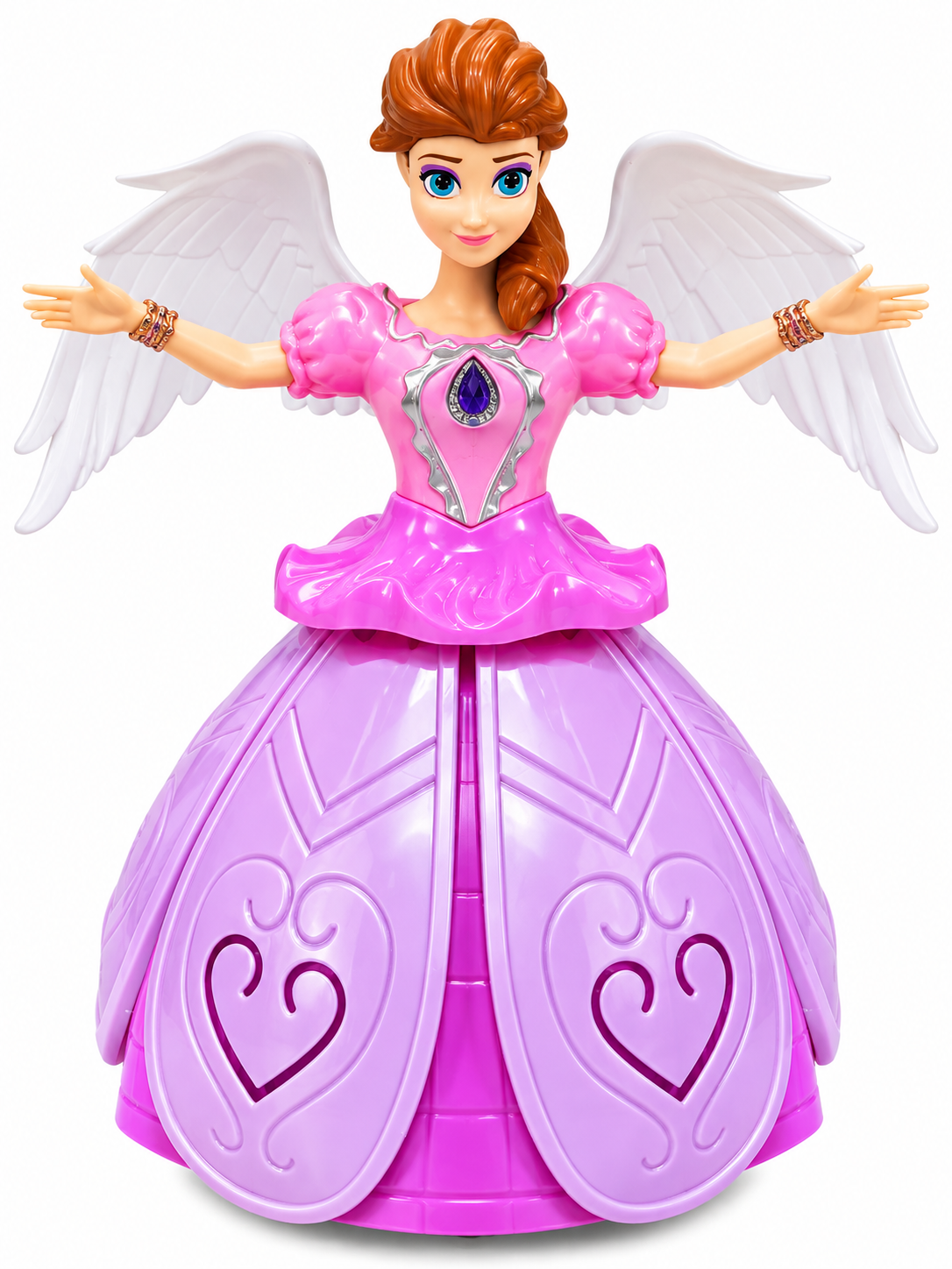Angel Girl Dancing Princess Doll – Musical Bump & Go Toy with Colourful Lights (3+ Years)