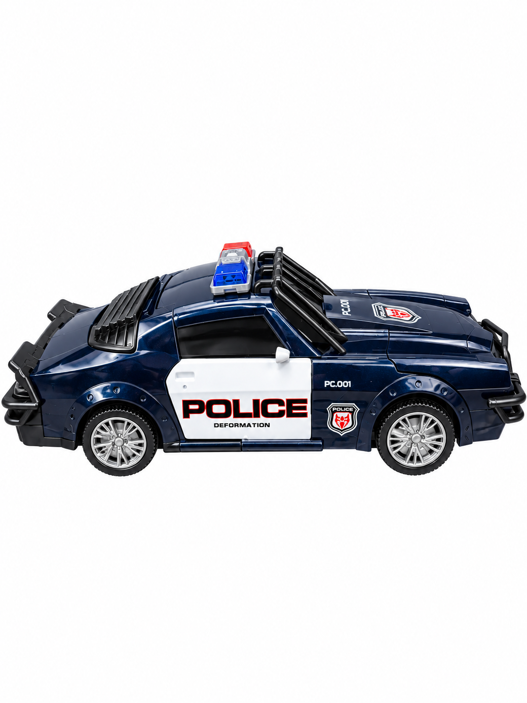 Transforming Police Car Robot Toy – 2-in-1 Police Transformer with Lights & Sound