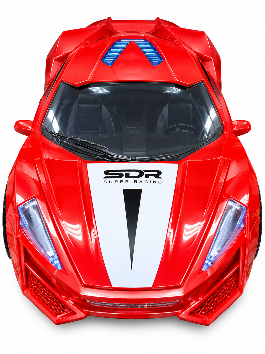 360° Rotating Super Racing Sports Car Toy – Electric Stunt Car with LED Lights & Music