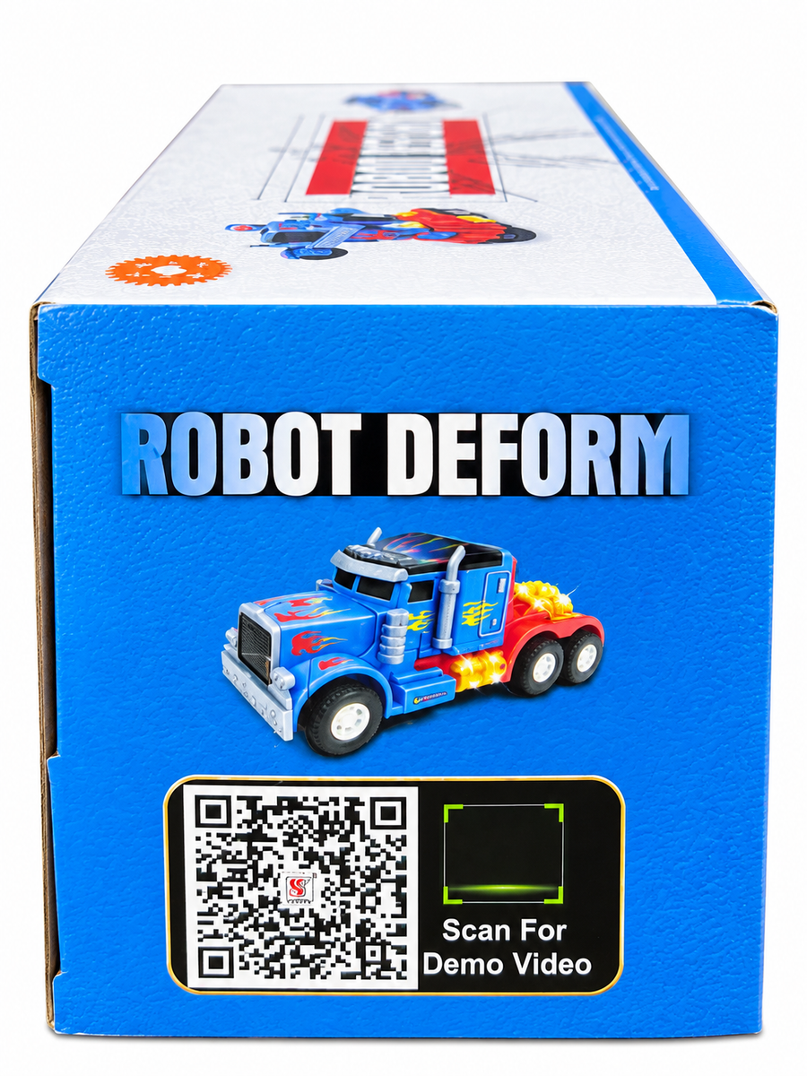 Transforming Robot Truck Toy – Electric Robot Deform Truck with Lights & Music (3+ Years)