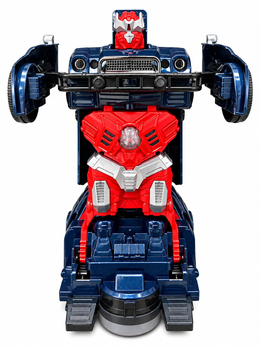 Transforming Police Car Robot Toy – 2-in-1 Police Transformer with Lights & Sound