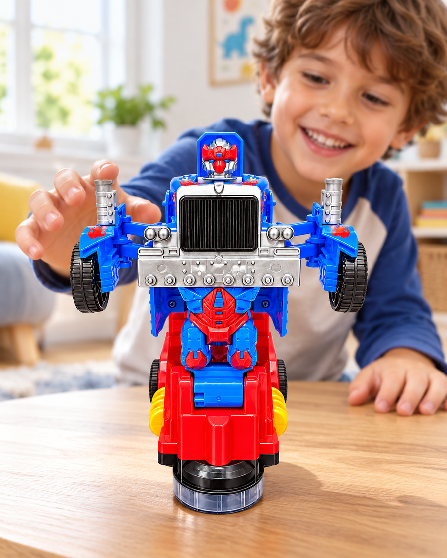 Transforming Robot Truck Toy – Electric Robot Deform Truck with Lights & Music (3+ Years)