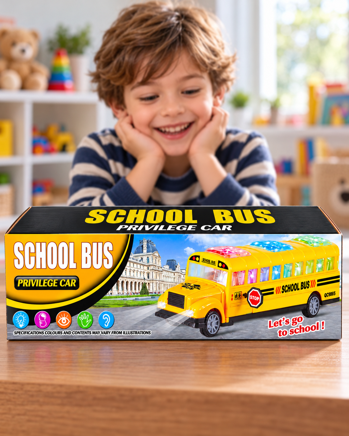 Yellow School Bus Toy – Lights & Sounds for Kids