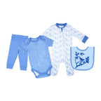 Blue Bird 4 Piece Baby Outfit Set – 100% Cotton