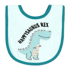 Dinosaur Baby Bibs and Socks Set – 3 Bibs + 2 Pairs Socks, Soft Cotton Blend