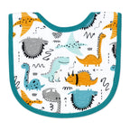 Dinosaur Baby Bibs and Socks Set – 3 Bibs + 2 Pairs Socks, Soft Cotton Blend