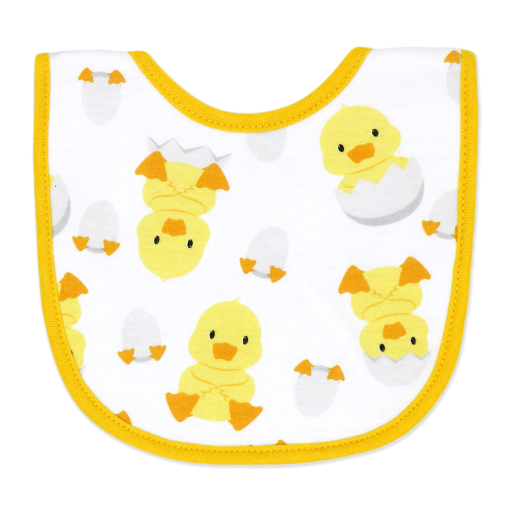 Duck Baby Bibs & Socks Set – 3 Bibs + 2 Pairs Socks, Soft Cotton Blend