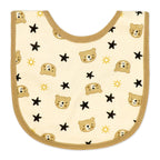Bear Print Baby Bibs & Socks Set – 3 Bibs + 2 Socks, Soft Cotton Blend