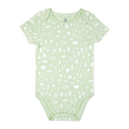 Green Nature Print Baby Bodysuit- 100% Cotton