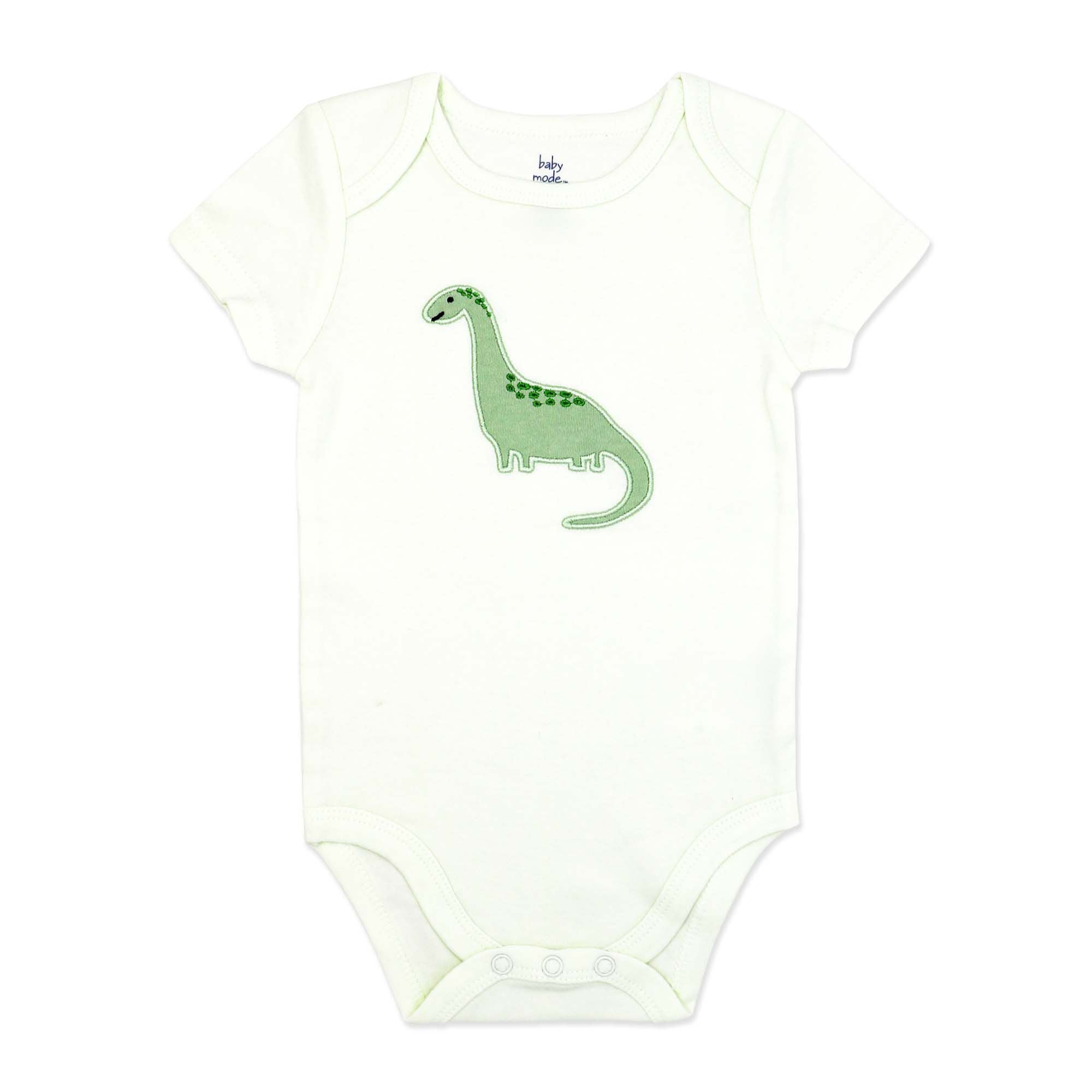 Green Dinosaur Baby Bodysuit-100% Cotton