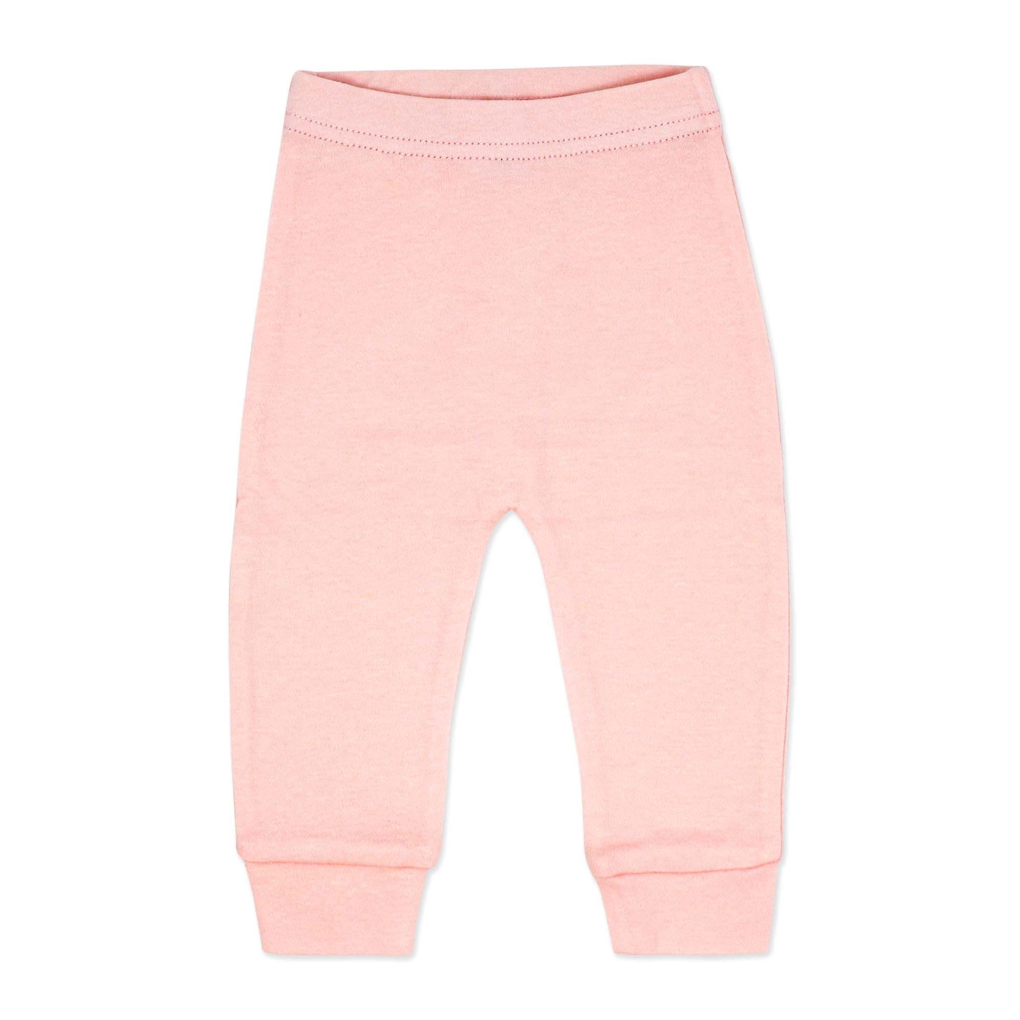 Solid Pink 100% Cotton Baby Pajama Pants – Soft Elastic Waist Sleep Bottoms