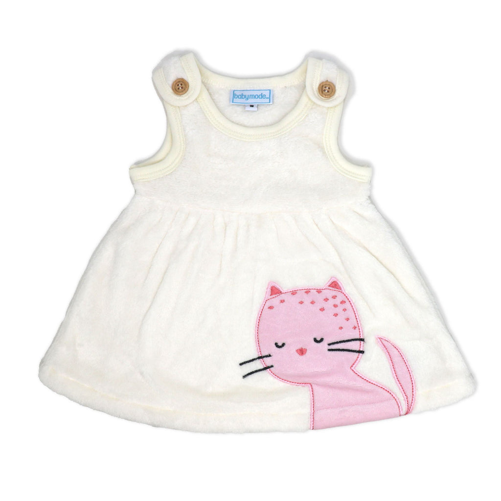 Kitten Dress, Bodysuit & Socks Baby Girl Outfit Set