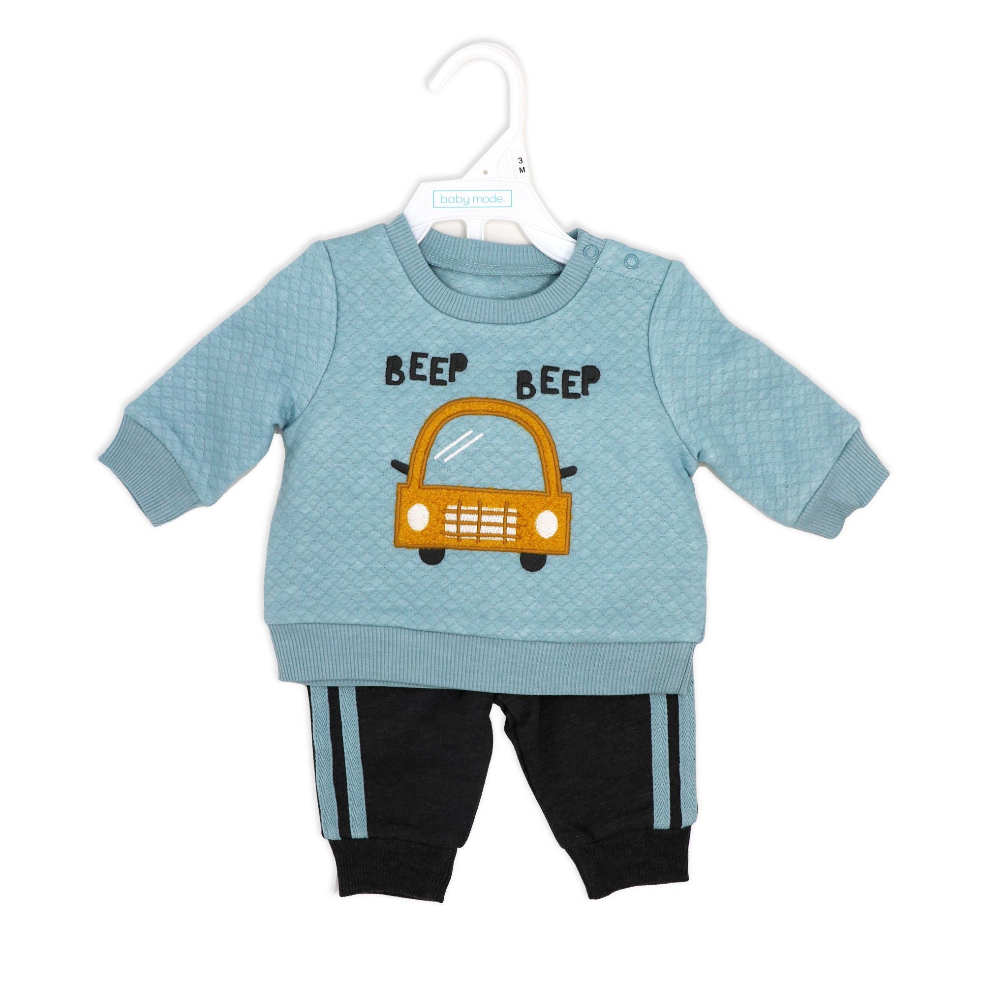 Beep Beep Car 2 Piece Baby Pajama Set