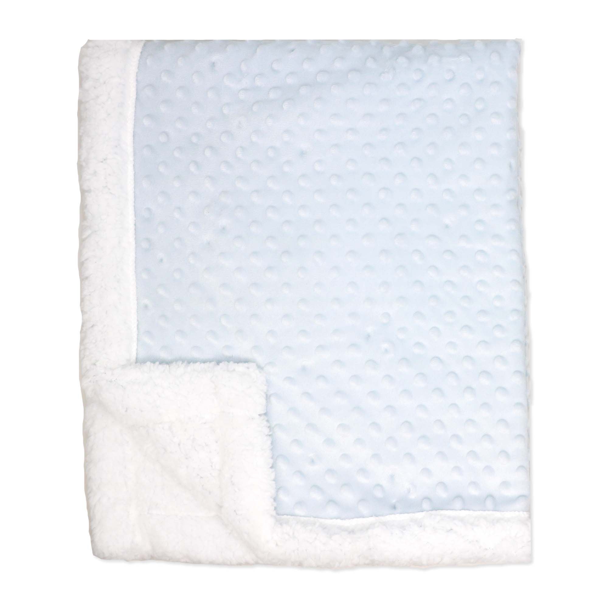 Popcorn Sherpa Baby Blanket & Neck Pillow Set – 100% Polyester, 30" x 36"