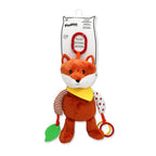 Fox Plush Activity Toy – 100% Polyester Baby Toy with Teether & Rings (0+)