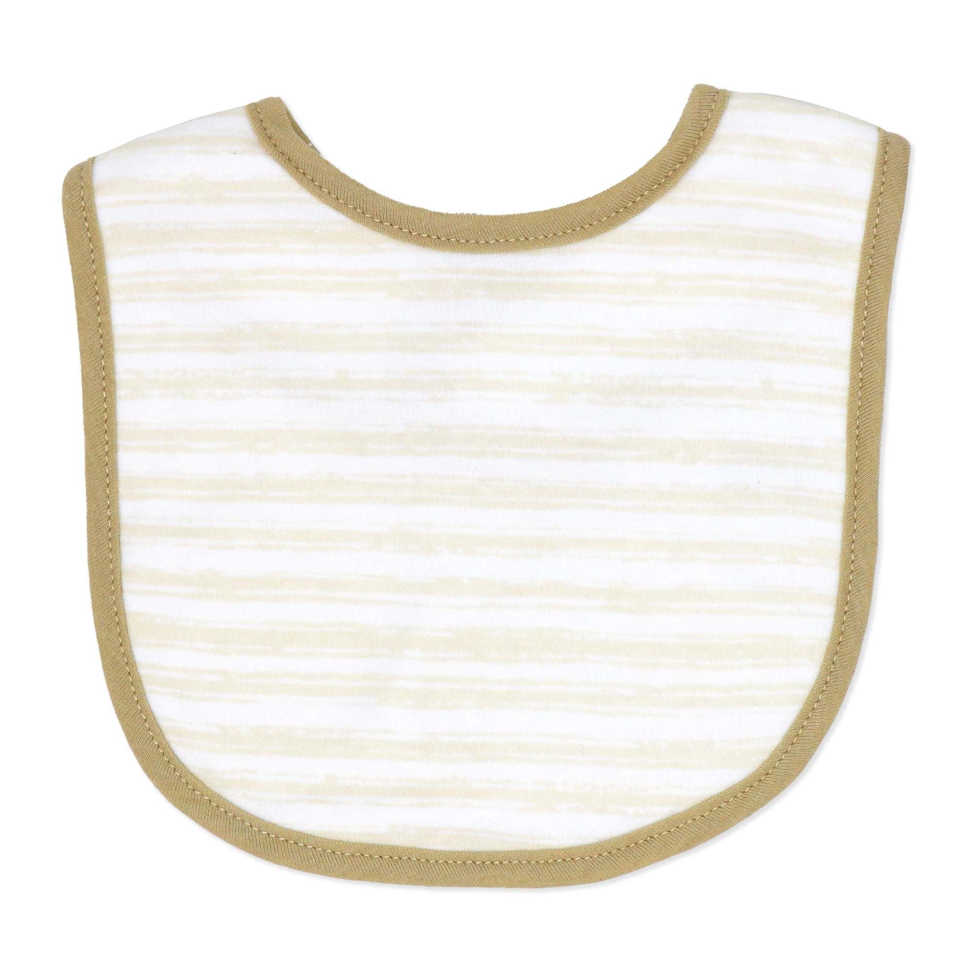 Milk & Cookies Baby Bibs 4-Pack – Soft Cotton Blend Front with Terry Backing