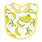Banana Print Baby Bibs & Socks Set – 3 Bibs + 2 Pairs Socks, Soft Cotton Blend
