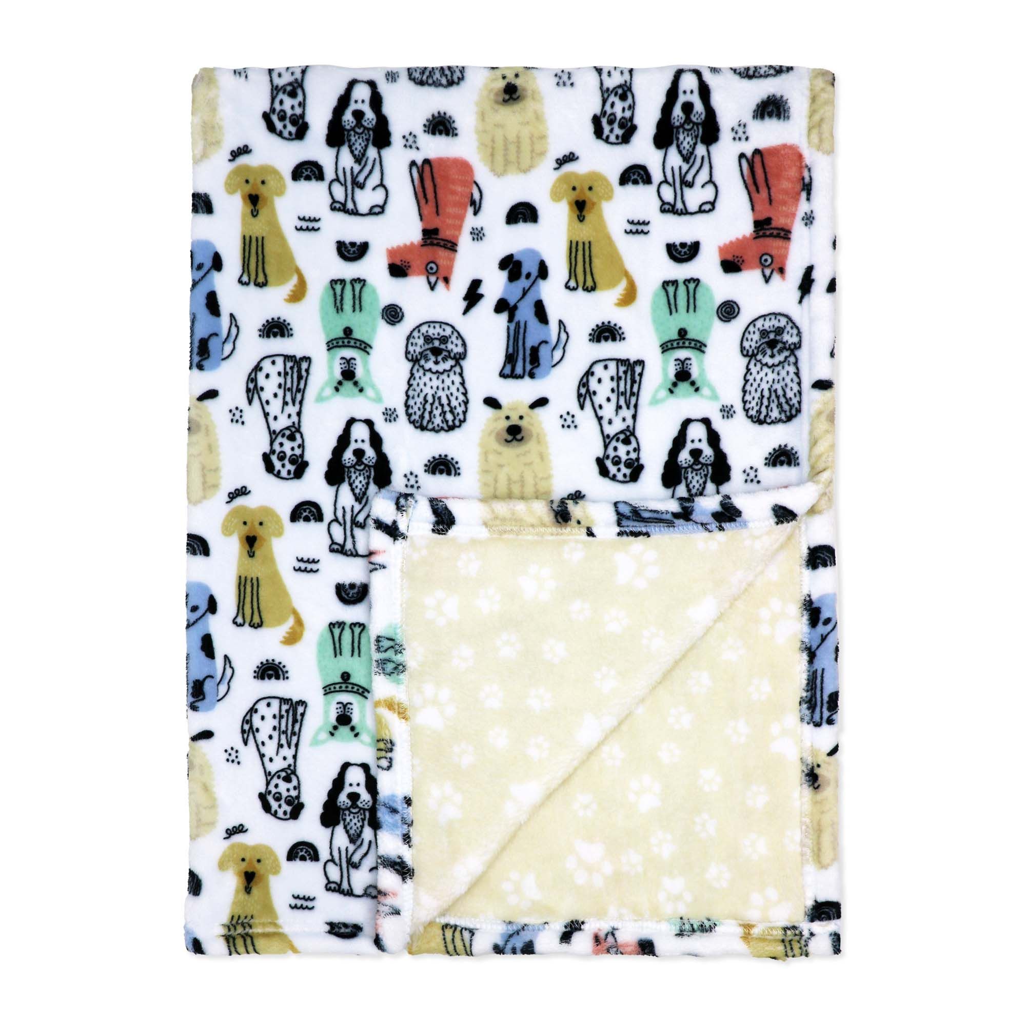 Reversible Sage Sheep Baby Blanket – 100% Polyester, 30" x 40"