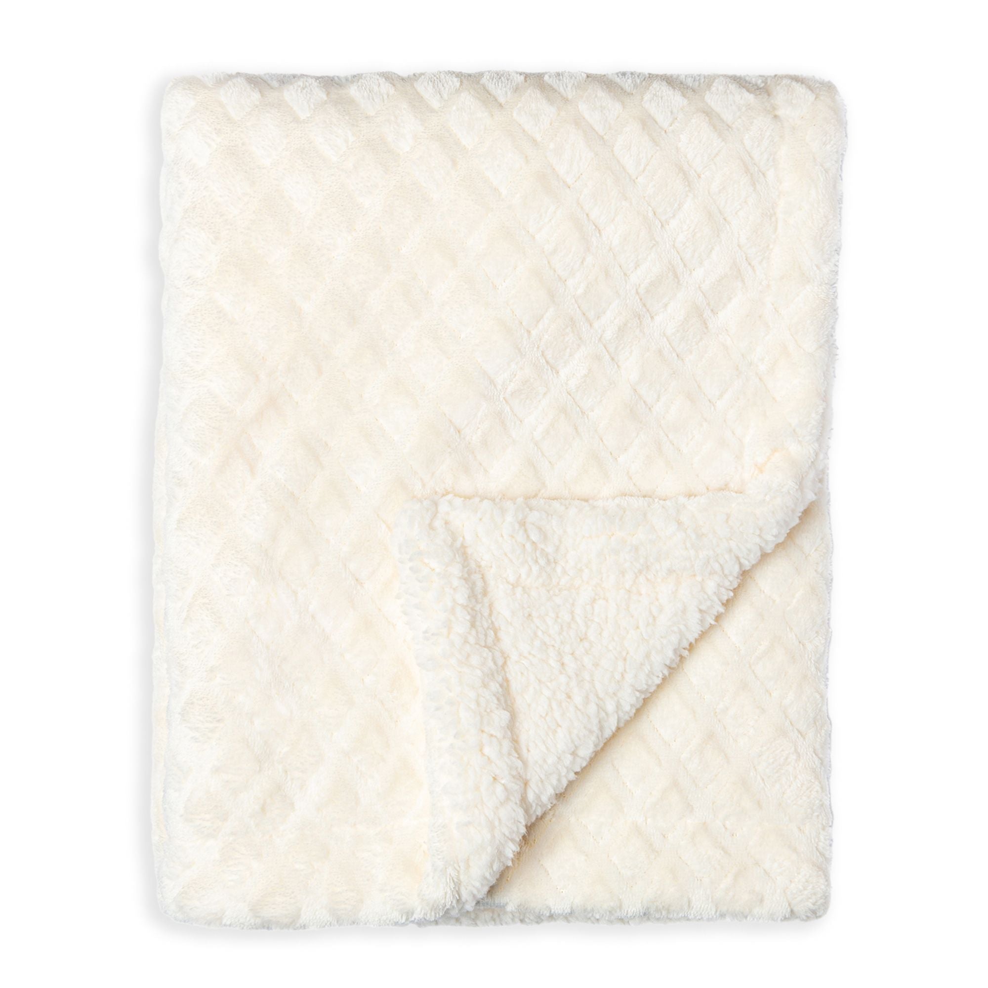 Diamond Plush Baby Blanket – 100% Polyester Sherpa, 30" x 40" Ultra-Soft Throw
