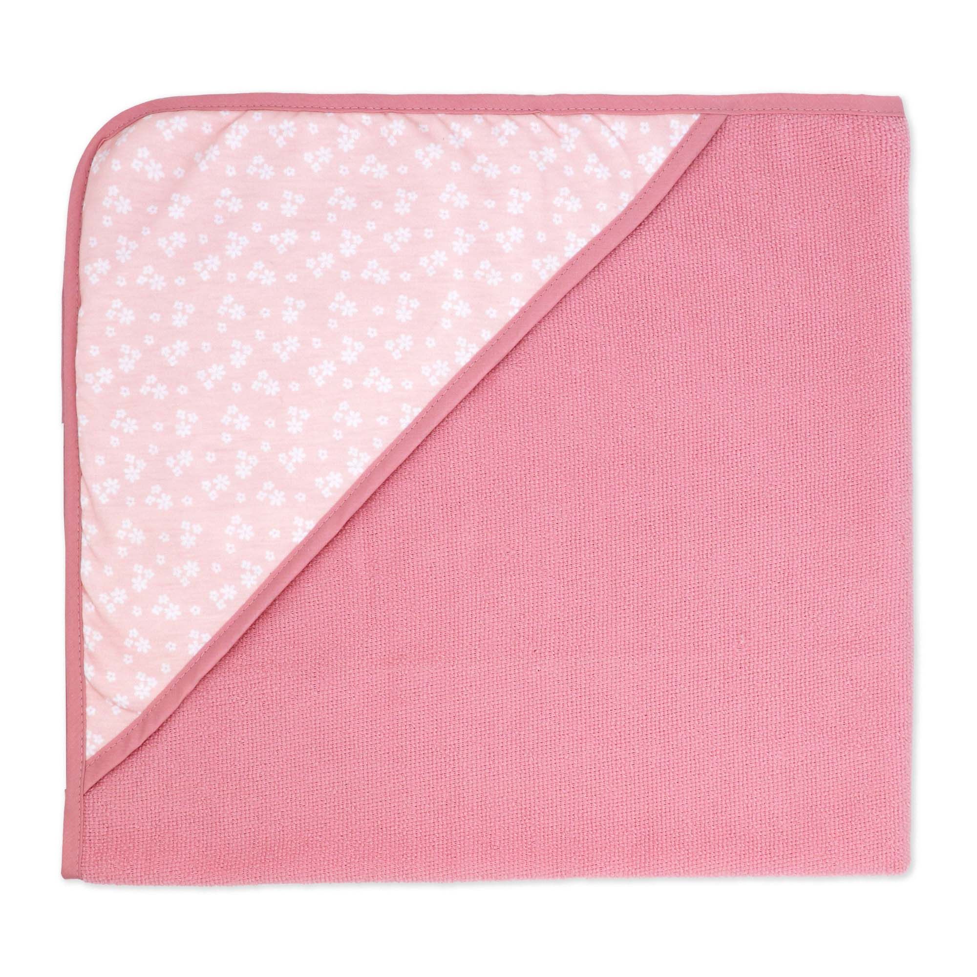 6-Piece Pink Bear Baby Bath Set – 3 Hooded Towels & 3 Washcloths, 100% Polyester