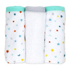 Dinosaur Baby Bath Set – 100% Polyester Hooded Towel, Washcloths & BPA-Free Bath Toys