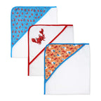 Crab Baby Bath Set – 100% Polyester Hooded Towel, Washcloths & BPA-Free Bath Toys