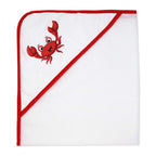 Crab Baby Bath Set – 100% Polyester Hooded Towel, Washcloths & BPA-Free Bath Toys