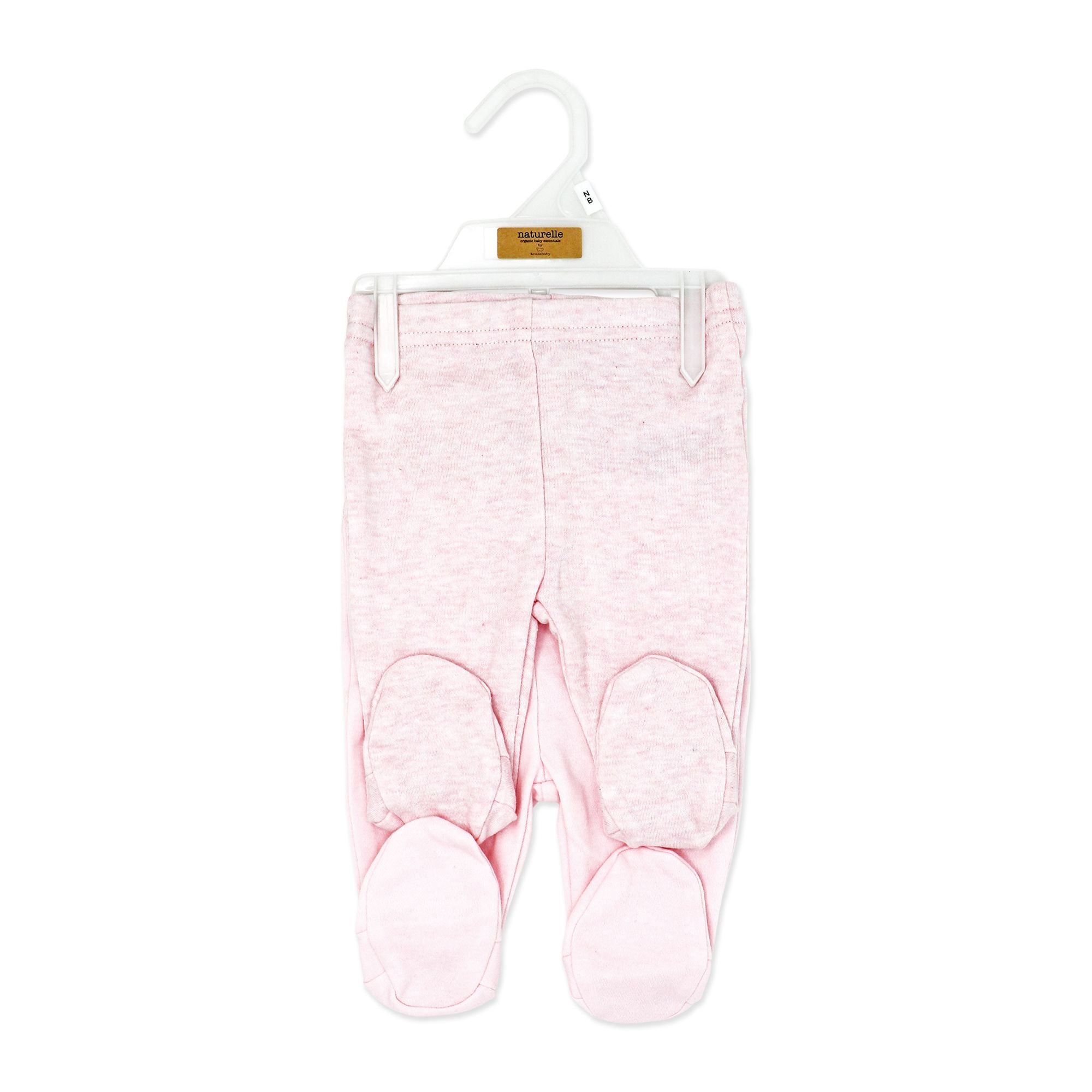 2-Pack 100% Organic Cotton Baby Footed Pajama Pants – Pink Sleep Bottoms
