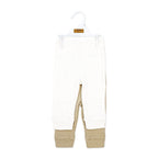 2-Pack 100% Organic Cotton Baby Cuffed Pajama Pants – Neutral Beige & Cream
