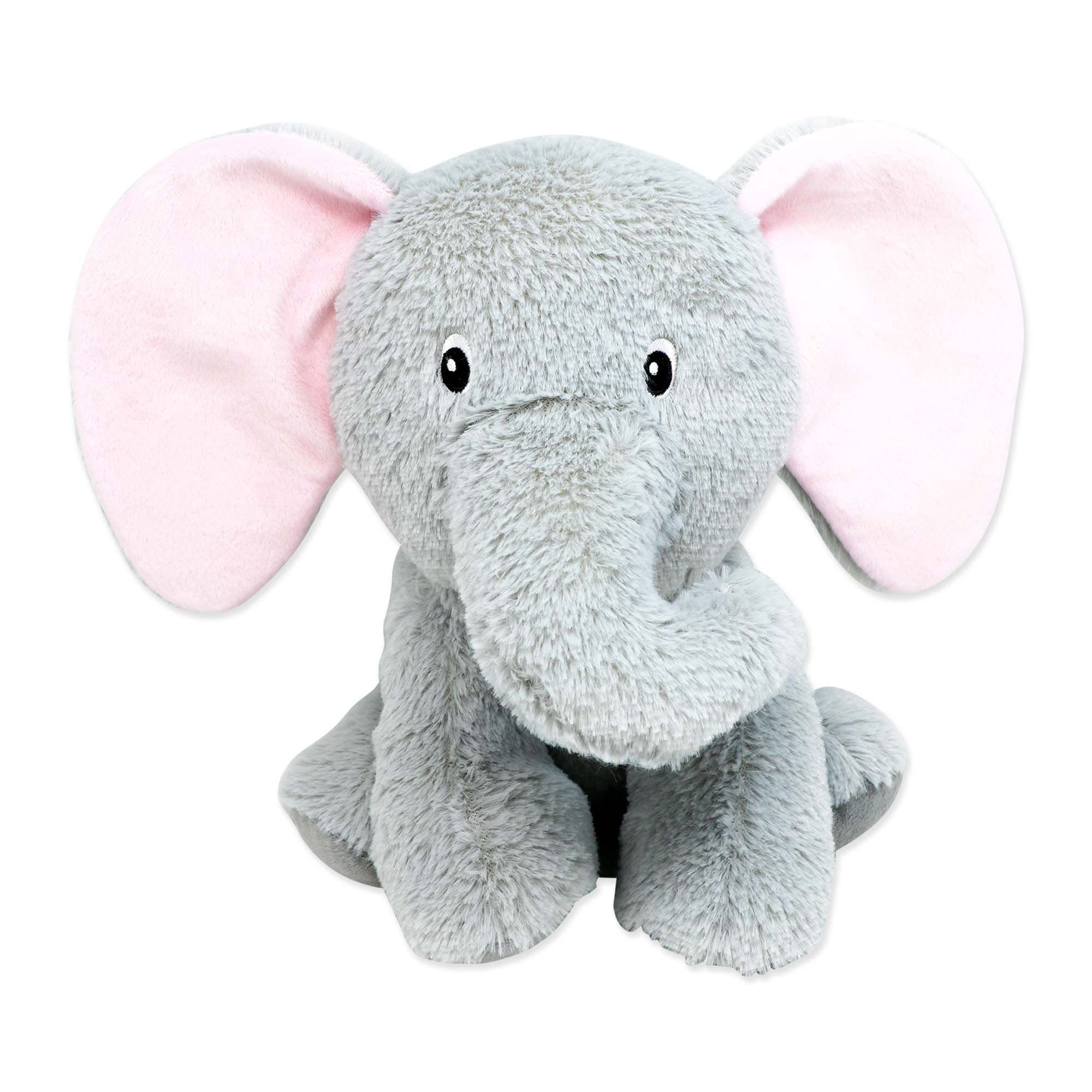 12" Grey Elephant Plush Toy – Soft 100% Polyester Stuffed Animal