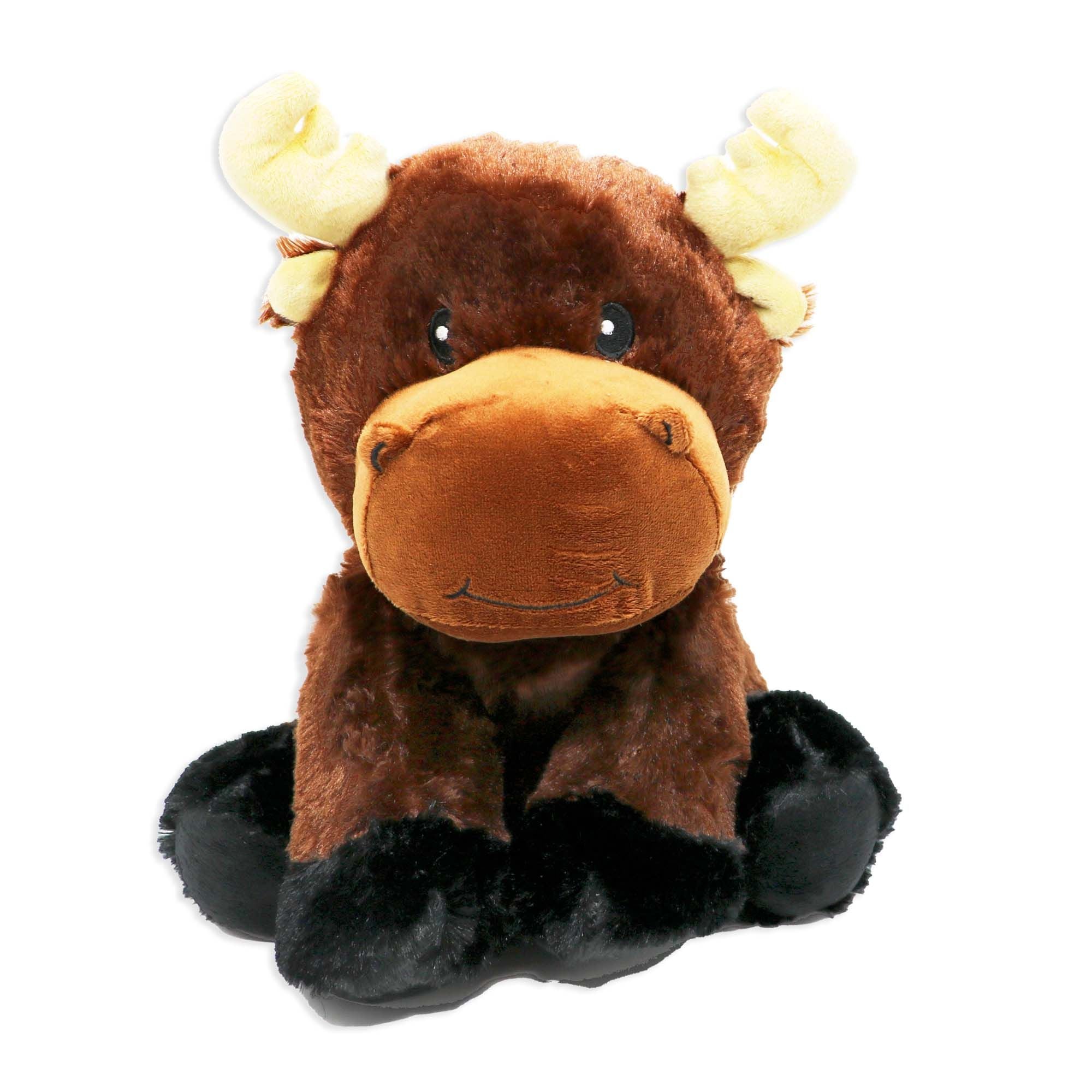 12" Brown Moose Plush Toy – Soft 100% Polyester Stuffed Animal