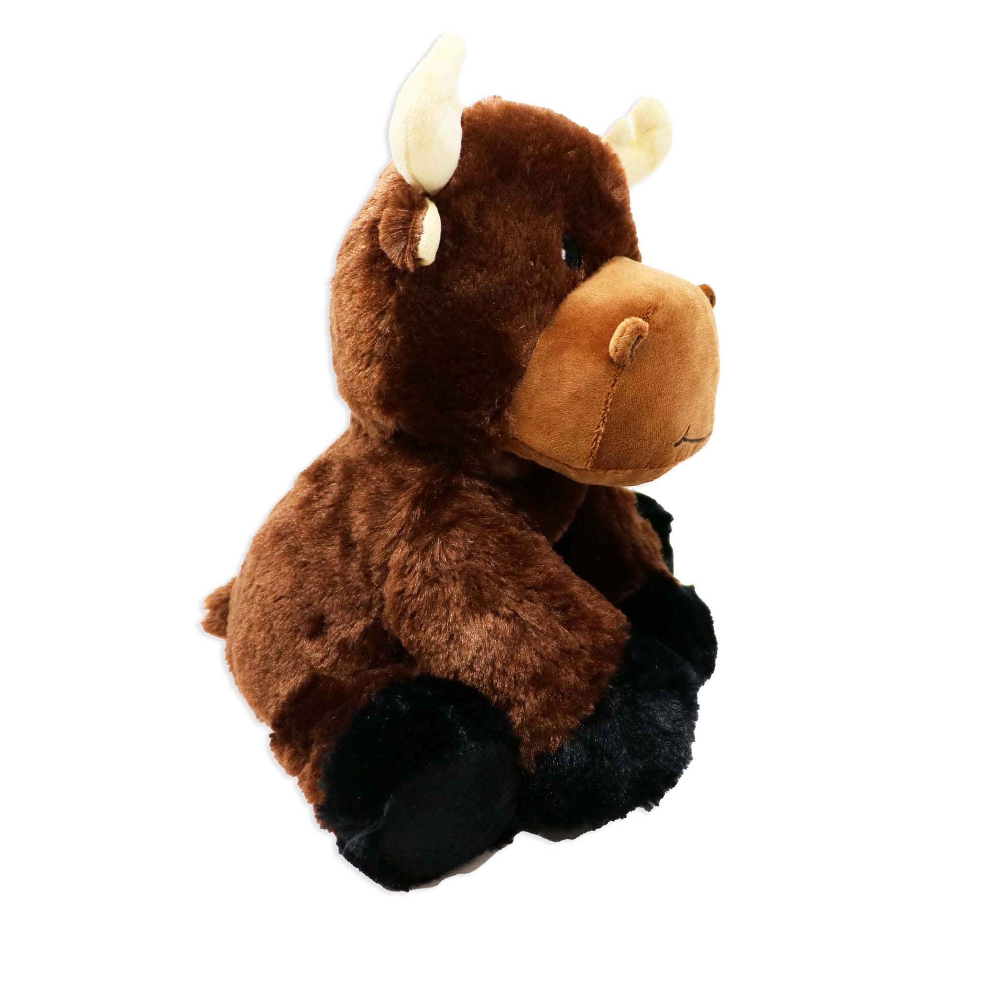 12" Brown Moose Plush Toy – Soft 100% Polyester Stuffed Animal