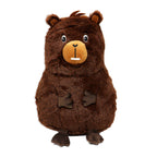 12" Brown Beaver Plush Toy – Soft 100% Polyester Stuffed Animal