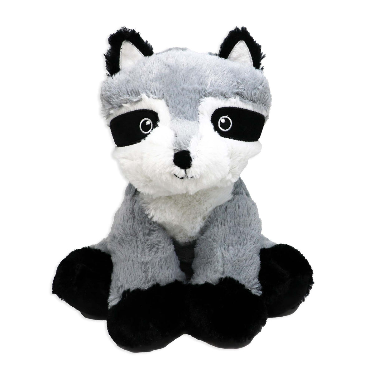 12" Grey Raccoon Plush Toy – Soft 100% Polyester Stuffed Animal