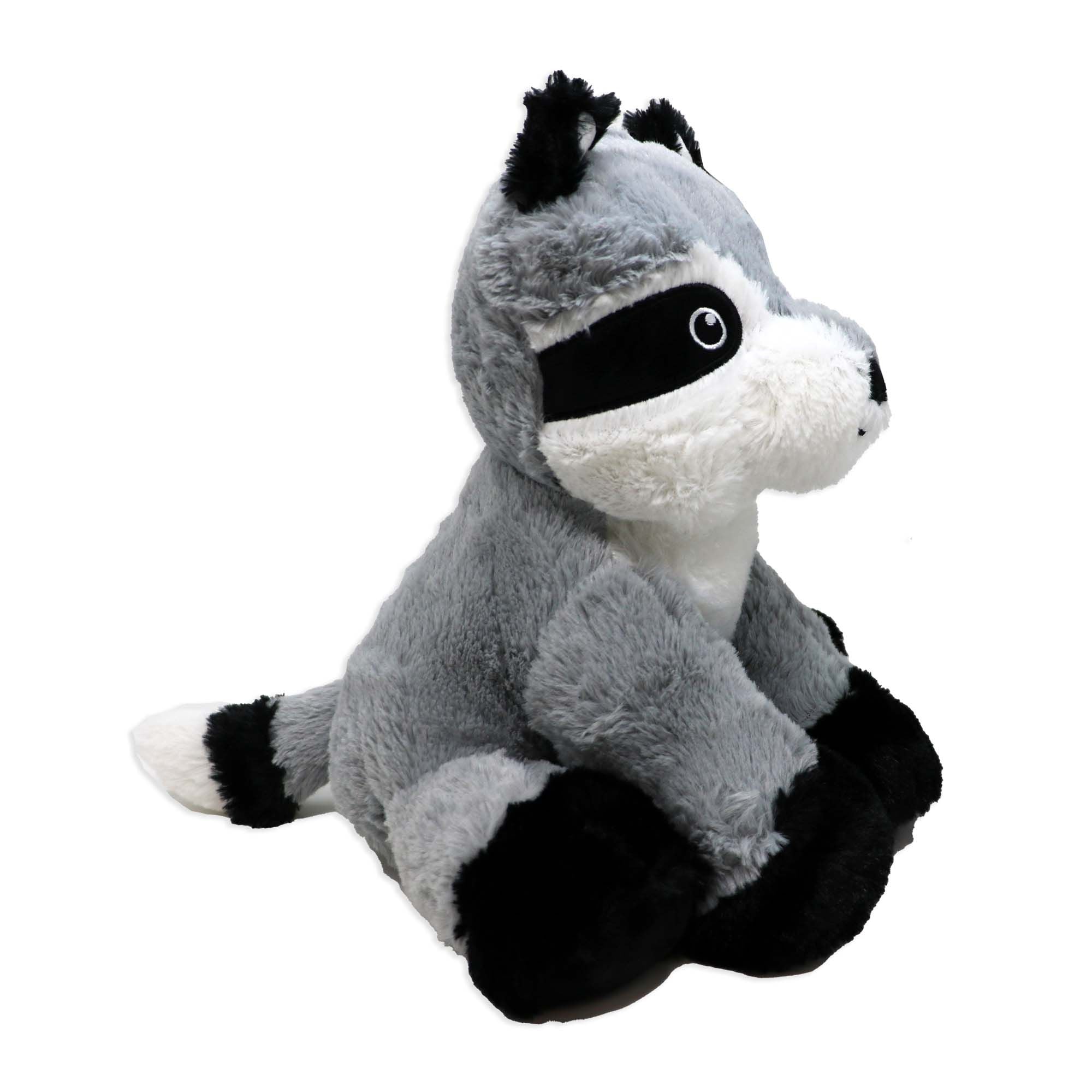 12" Grey Raccoon Plush Toy – Soft 100% Polyester Stuffed Animal