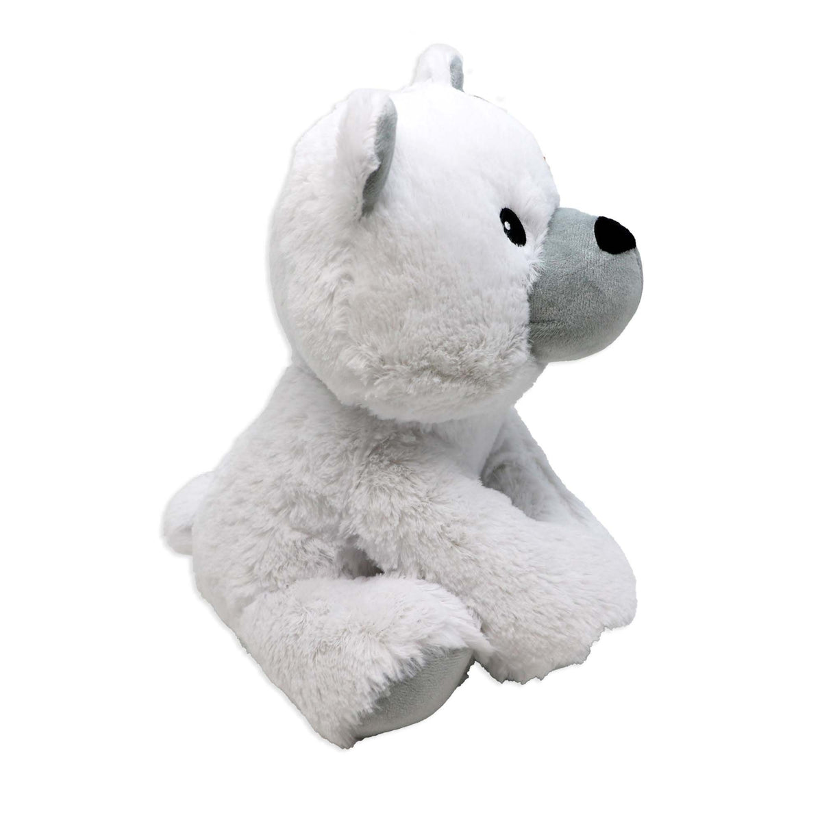 12" White Polar Bear Plush Toy – Soft 100% Polyester Stuffed Animal