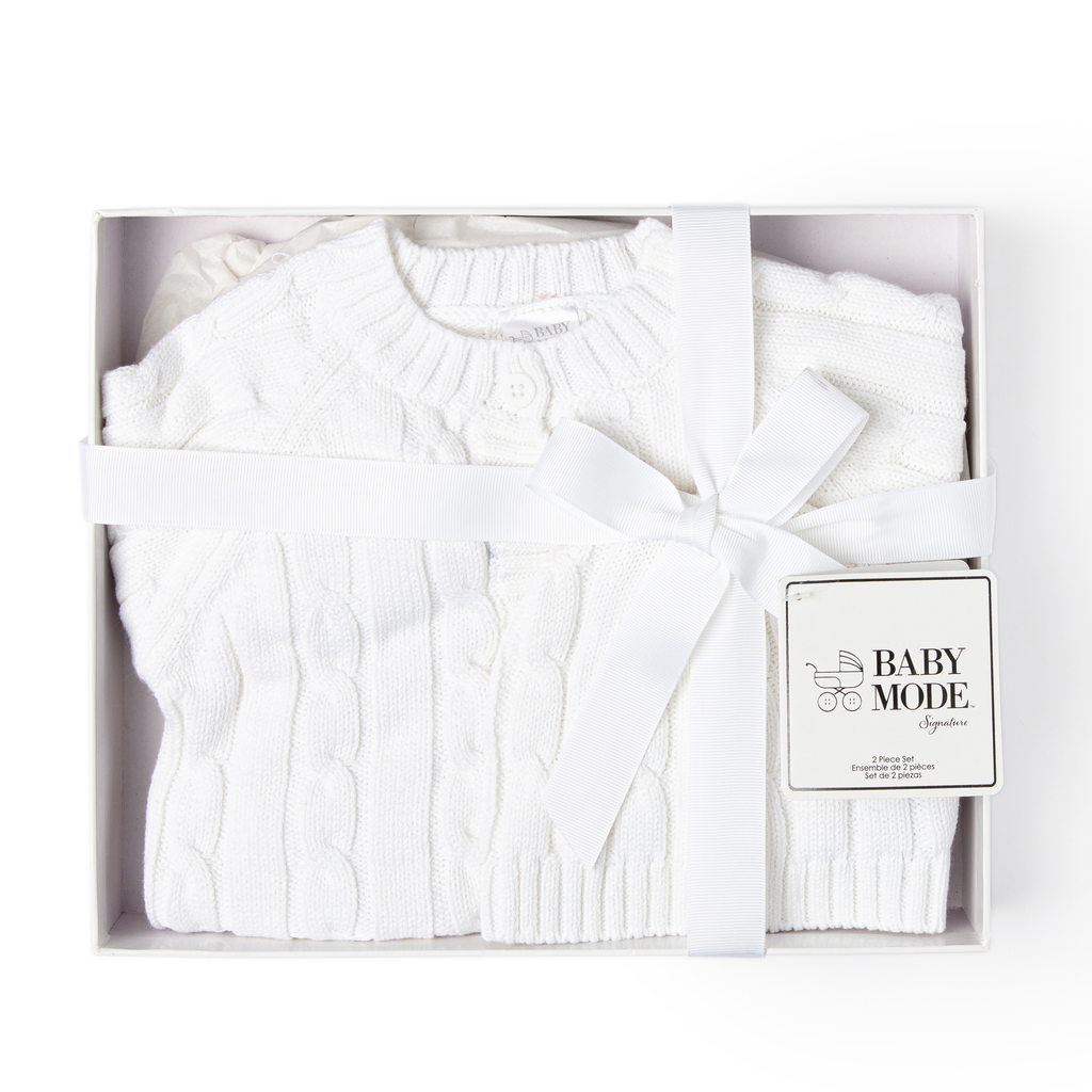 2 Piece Gift Box- 100% Cotton| Soft Cable Knit