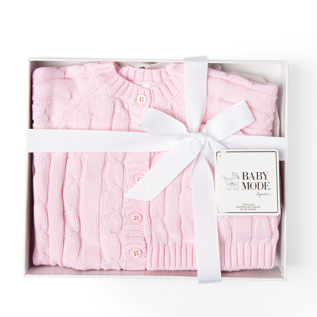 2 Piece Gift Box- 100% Cotton| Soft Cable Knit
