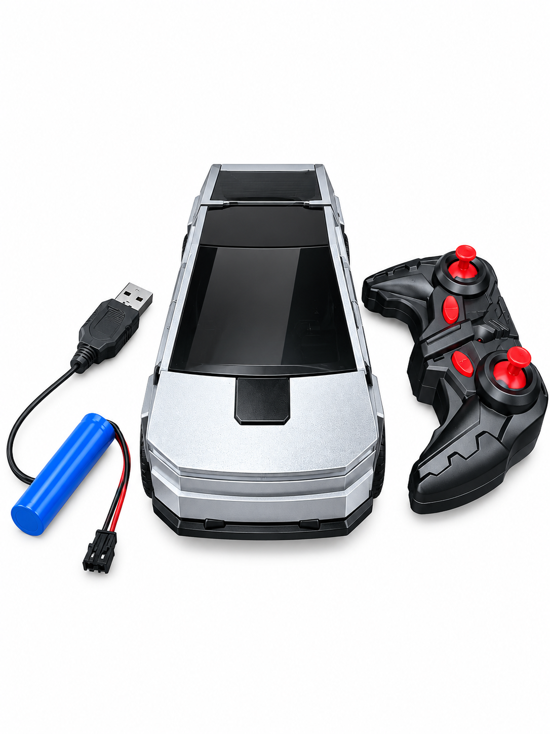 RC Transforming Robot Car – 2-in-1 Remote Control Cyber Truck with LED Lights (3+ Years)