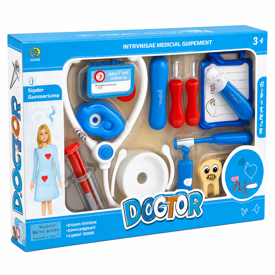 Kids Doctor Medical Play Set (Blue) – Pretend Doctor Kit Toy (Ages 3+)