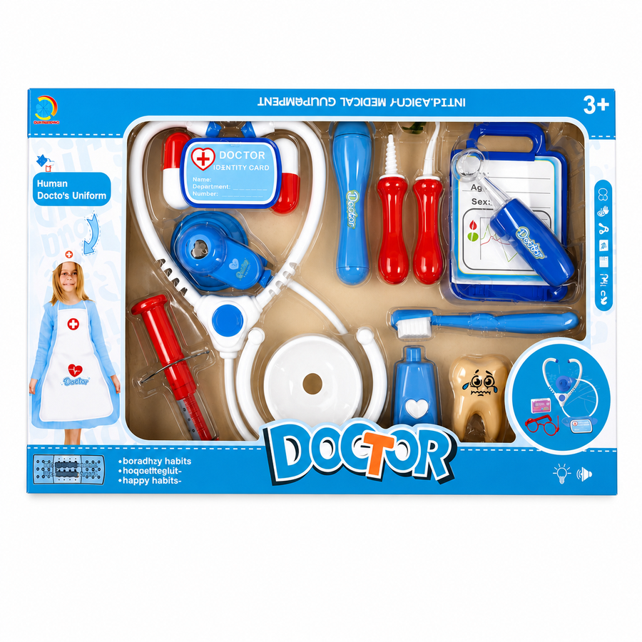 Kids Doctor Medical Play Set (Blue) – Pretend Doctor Kit Toy (Ages 3+)