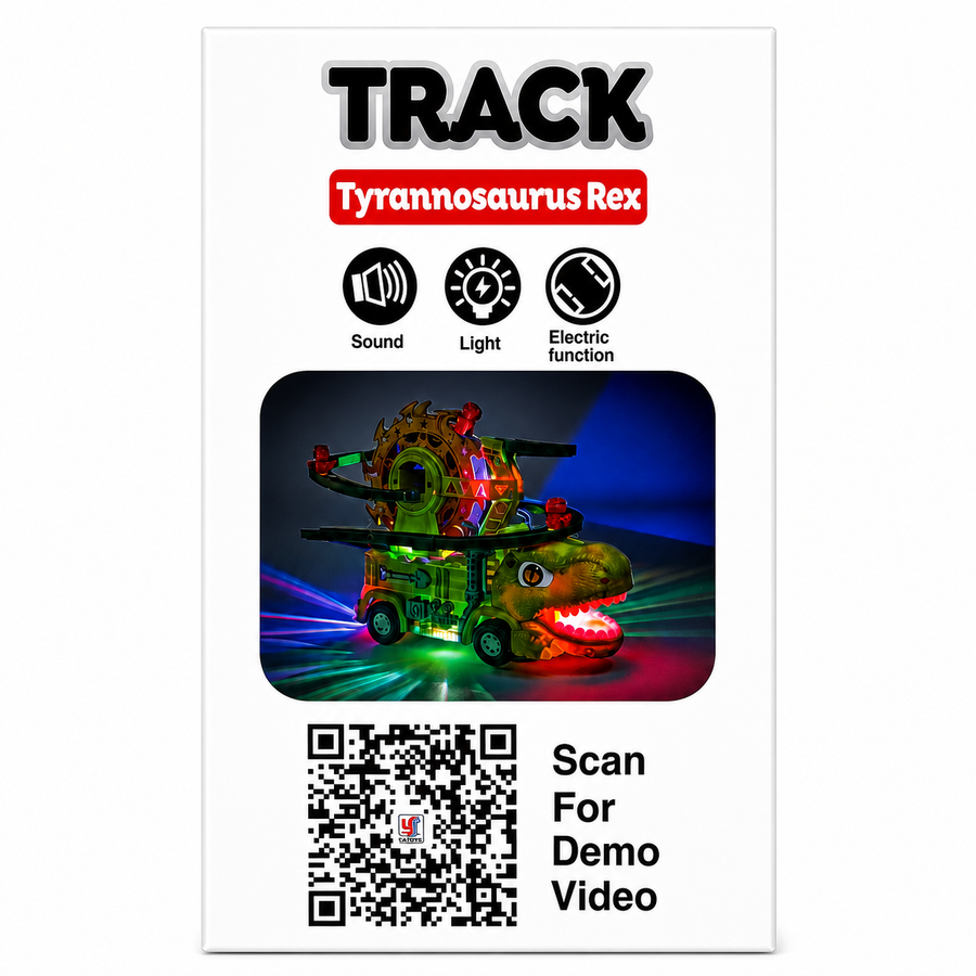 Dinosaur Track Toy – Tyrannosaurus Rex Light & Sound Truck (Ages 3+)