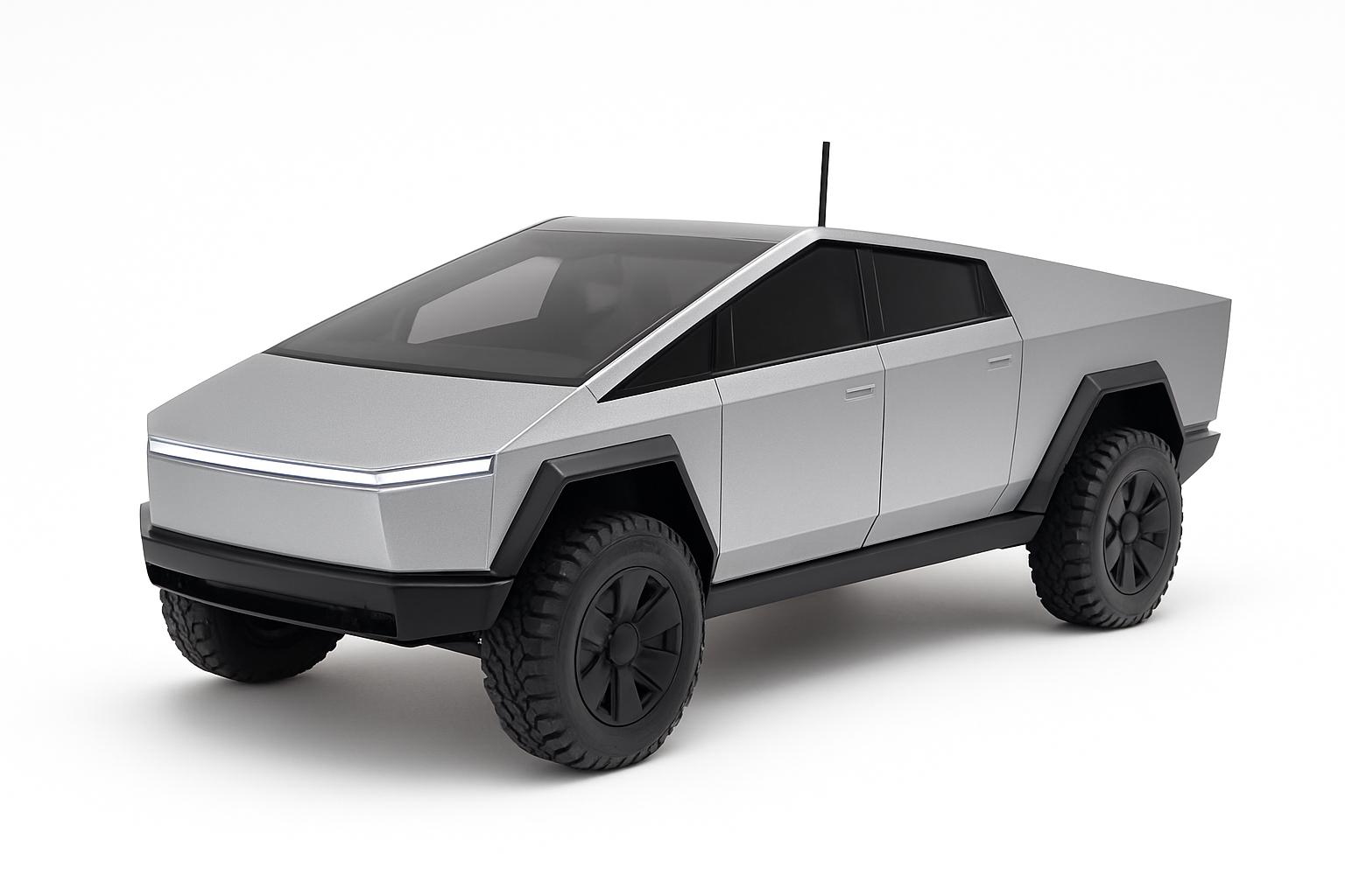 Electric RC Cyber Truck – Remote Control Silver Pickup, Ages 3+