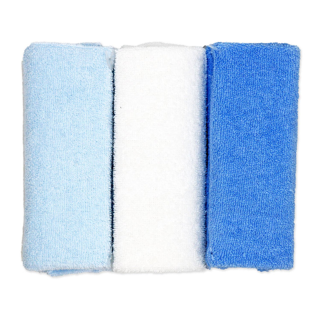 Blue Zebra Newborn 8 Piece Gift Set – 100% Cotton Layette & Toy