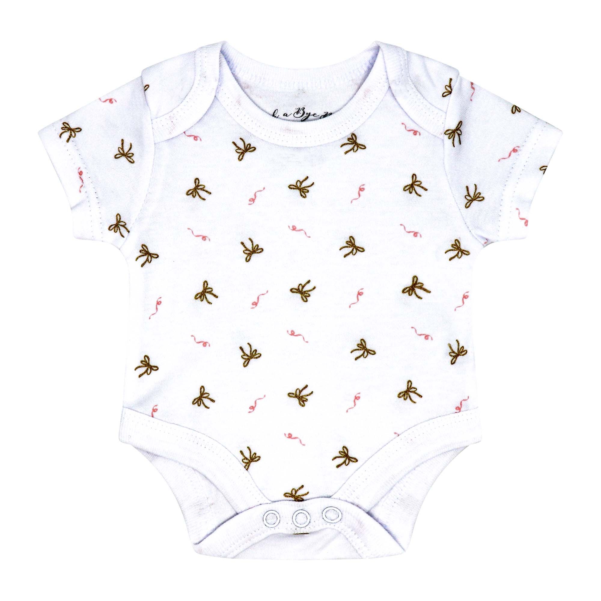 Pink Floral Princess 5 Piece Baby Girl Layette Gift Set – 100% Cotton