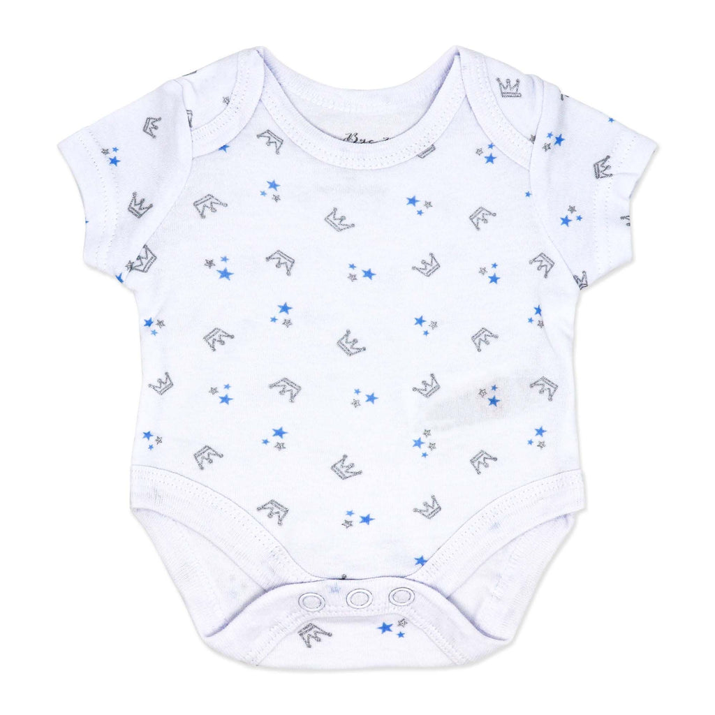 Blue Teddy Bear 5 Piece Baby Layette Gift Set – 100% Cotton