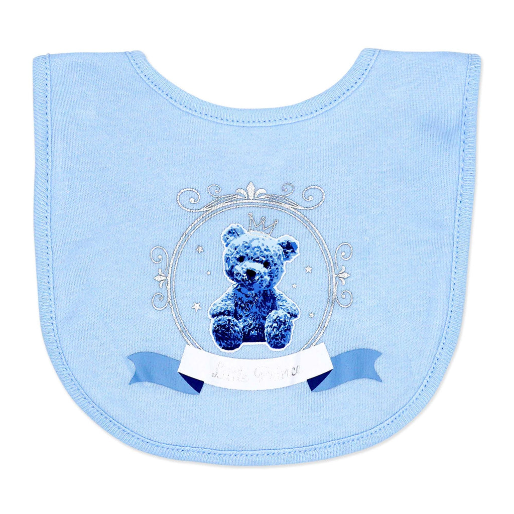 Blue Teddy Bear 5 Piece Baby Layette Gift Set – 100% Cotton