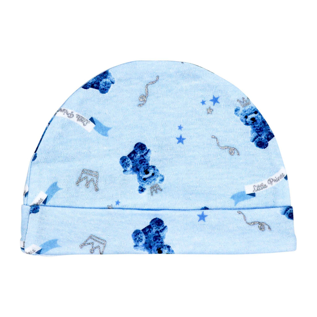 Blue Teddy Bear 5 Piece Baby Layette Gift Set – 100% Cotton